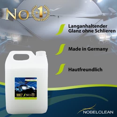 Nobelclean NC 1 - Weltklasse - Autopflege aussen - Autowäsche aussen - Autoreiniger aussen - 5 Liter Nachfüllkanister - ohne Wasser anwendbar